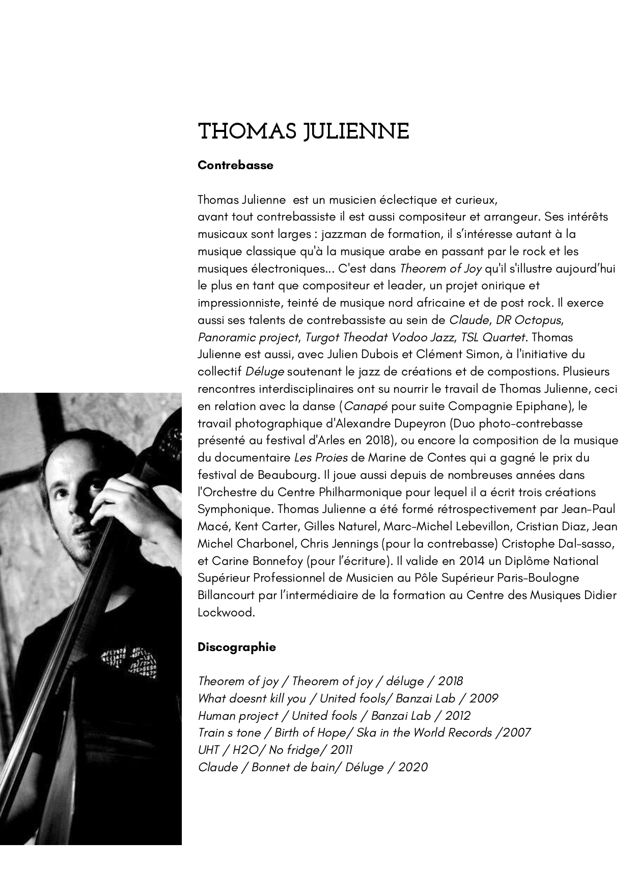 Thomas Julienne Biographie