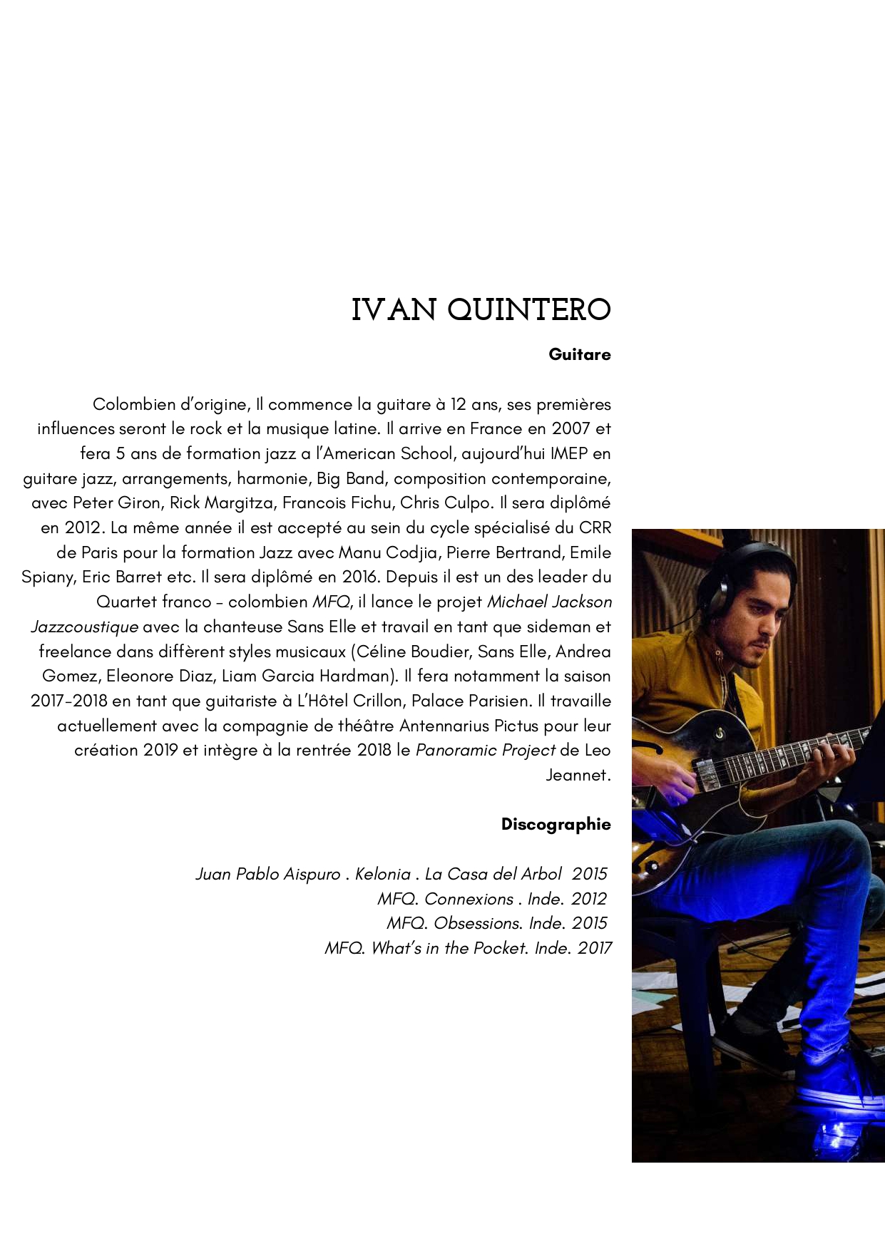 Ivan Quintero Biographie