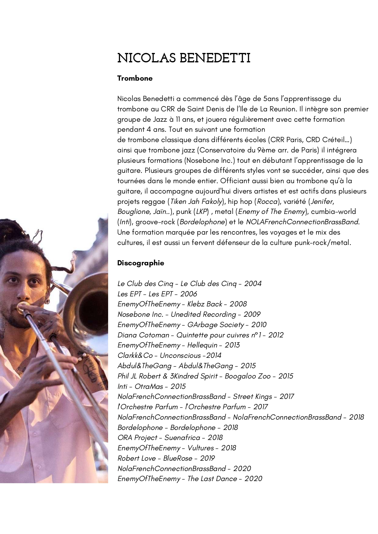 Nico Benedetti Biographie